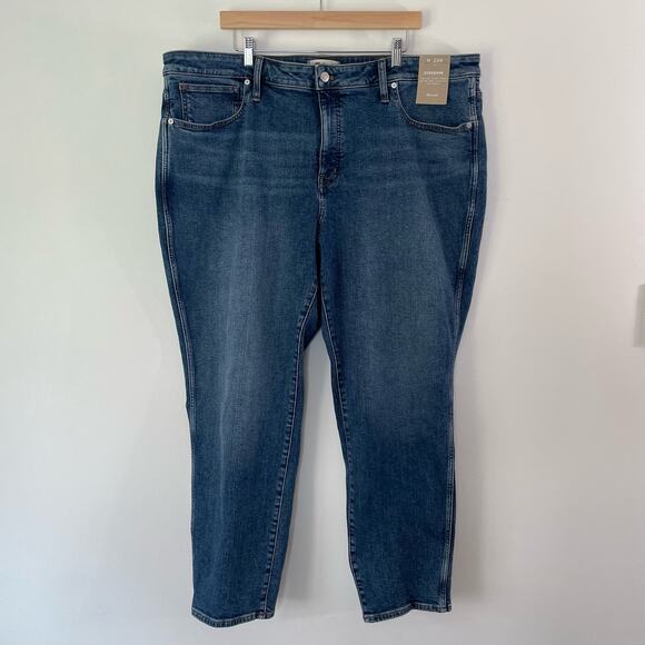 Madewell Women's Straight Leg Jeans - Dark Blue - Picture 3 of 11